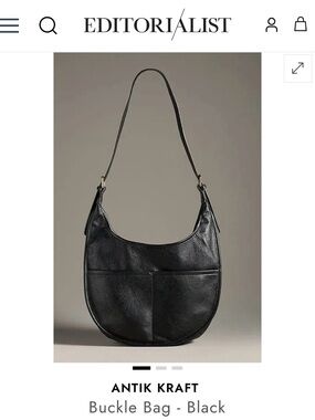 Antik Kraft Black Pebbled Vegan Leather  bag